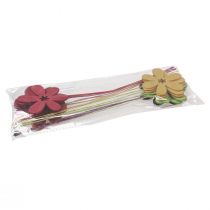 Artículo Tapones florales para decoración primaveral flor de madera 30,5 cm 18 piezas