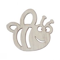 Artículo Decoración dispersa decoración de abejas de madera decoración de mesa verano 4×3,5 cm 72 piezas