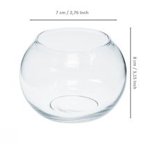 Artículo Florero de bola Cristal Mini Florero Redondo Cristal Deco H8cm Ø7cm