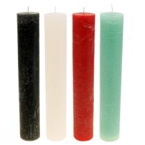 Artículo Velas grandes Velas palo de colores 50x300mm 4uds