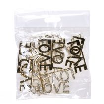 Artículo Colgante decorativo San Valentín Love metal plata 4cm 12ud