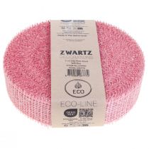 Artículo Cinta de yute, cinta de red, cinta de mesa, cinta decorativa, yute, rosa claro, 5 cm, 40 m