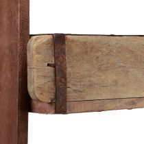 Artículo Macetero de madera con forma de ladrillo, caja de madera, cesta colgante H60cm