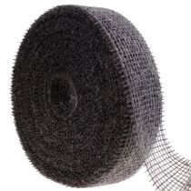 Artículo Cinta de yute, cinta decorativa de malla, yute marrón topo, 5 cm, 40 m