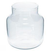 Artículo Jarrón de cristal Florero redondo grande 100% cristal reciclado H20 Ø17cm