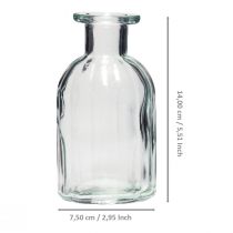 Artículo Jarrón de botellas jarrón de vidrio alto Ø7,5cm H14cm