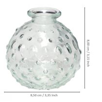Artículo Jarrón de cristal pequeño, jarrón de bolas, transparente Ø8,5cm H8cm