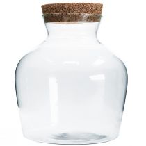 Vaso decorativo con corcho Florero decorativo con tapa H25cm Ø24cm