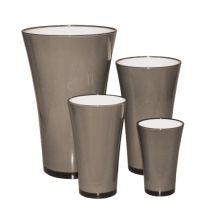 Artículo Jarrón &quot;Fizzy&quot; gris platino Ø13,5cm a aprox. Ø28,5cm 1 ud