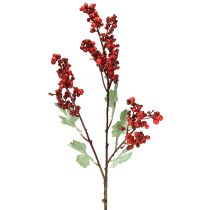 Artículo Rama de bayas artificiales, rama artificial roja, decoración navideña, 74 cm