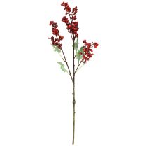 Artículo Rama de bayas artificiales, rama artificial roja, decoración navideña, 74 cm