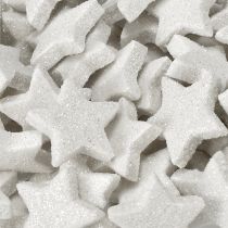 Artículo Estrellas dispersas con purpurina crema 2,5cm 96 uds