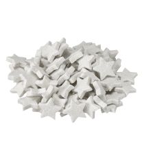 Artículo Estrellas dispersas con purpurina crema 2,5cm 96 uds