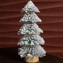 Artículo Mini árbol de Navidad iluminado LED abeto con nieve 28cm