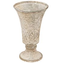 Artículo Cáliz de metal antiguo, copa decorativa, jarrón vintage, Ø11cm, H17.5cm