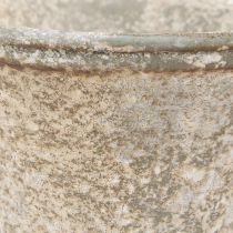 Artículo Cáliz de metal antiguo, copa decorativa, jarrón vintage, Ø11cm, H17.5cm