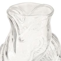 Artículo Jarrón de cristal con forma de pez decorativo para un diseño armonioso de la estancia, 24,5 cm