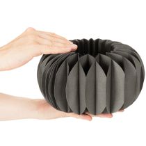 Artículo Anillo decorativo de papel con forma de calabaza y diseño de panal de abeja, 24 cm, 4 unidades