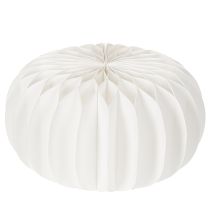 Artículo Anillo de papel de nido de abeja redondo grande con forma de calabaza para flores secas y decoración otoñal, 24 cm, 4 unidades.