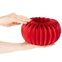 Artículo Decoración de papel con forma de calabaza redonda de panal, decoración moderna para mesa, 24 cm, 4 unidades.