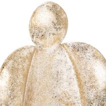 Artículo Figura de ángel para portavelas, color dorado, decoración festiva, 27 cm.