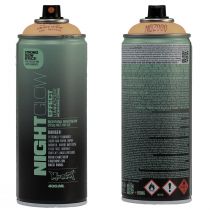 Artículo Lata de aerosol de pintura fluorescente Nightglow Naranja Neón 400ml