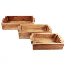 Artículo Caja para plantar macetero de madera 48,5/40,5/32,5 cm juego de 3