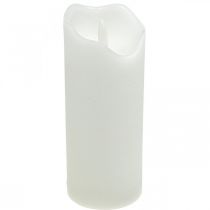 Vela LED con temporizador vela de columna blanca de cera real H17cm