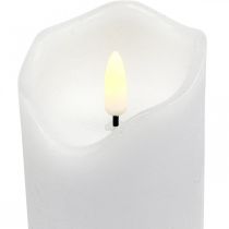 Vela LED con temporizador vela de columna blanca de cera real H17cm