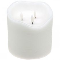 Vela LED grande de cera blanca para temporizador de batería Ø14.5cm H15cm