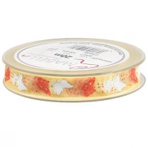 Artículo Cinta de organza cinta mariposa amarilla 15mm 20m