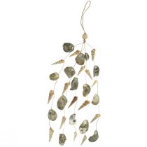 Carillón de viento marítimo decoración de conchas de caracol 58cm