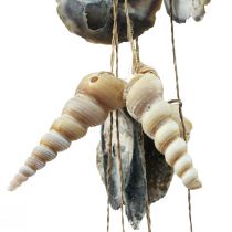 Carillón de viento marítimo decoración de conchas de caracol 58cm
