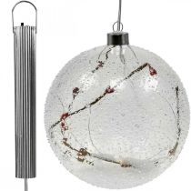 Artículo Bola de Navidad LED cadena de luces de cristal corazones Ø15cm
