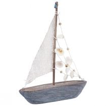Decoración velero velero madera vintage 18×3,5×24cm