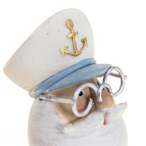 Figura decoración marinera capitán con gafas decoración verano Al.11,5cm