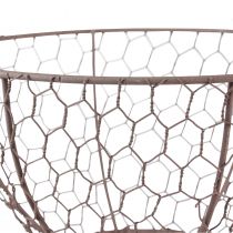 Artículo Cesta de alambre para colgar cesta colgante aspecto óxido de metal Ø21cm