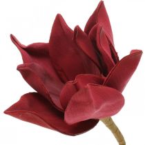 Magnolia flor artificial en un palo Ø10cm Espuma 6pcs Diferentes colores