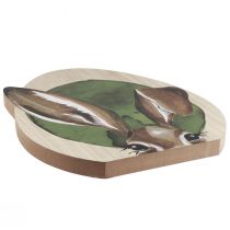 Artículo Decoración de Pascua decoración de conejitos de madera color natural 33cm×45cm