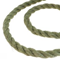 Cinta de yute cordón de yute cordón decoración de yute verde oliva Ø7mm 5m
