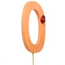 Artículo Tapones de números cumpleaños 0 tapones de flores madera 27,5cm 16 piezas
