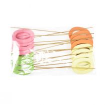 Artículo Tapones de números cumpleaños 0 tapones de flores madera 27,5cm 16 piezas