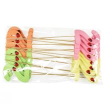 Artículo Tapones numéricos cumpleaños 2 tapones florales madera 27,5cm 16 piezas