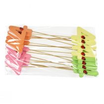 Artículo Tapones numéricos cumpleaños 4 tapones florales madera 27,5cm 16 piezas