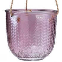 Artículo Farolillo de cristal para macetero para colgar verde violeta 14cm 2uds