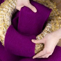 Artículo Cinta de lana de fieltro, color fucsia, 15cm x 5m, para decoración y manualidades