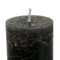 Artículo Velas grandes, velas de palo, antracita unicolor, 50x300mm, 4 piezas