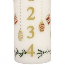 Vela calendario de Adviento Vela de Adviento vela blanca 150/65mm
