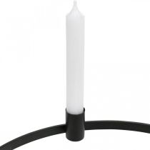 Artículo Vela aro velas varilla portavelas metal negro Ø35cm