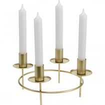 Artículo Vela anillo velas de barra portavelas oro Ø23cm H11cm 2pcs